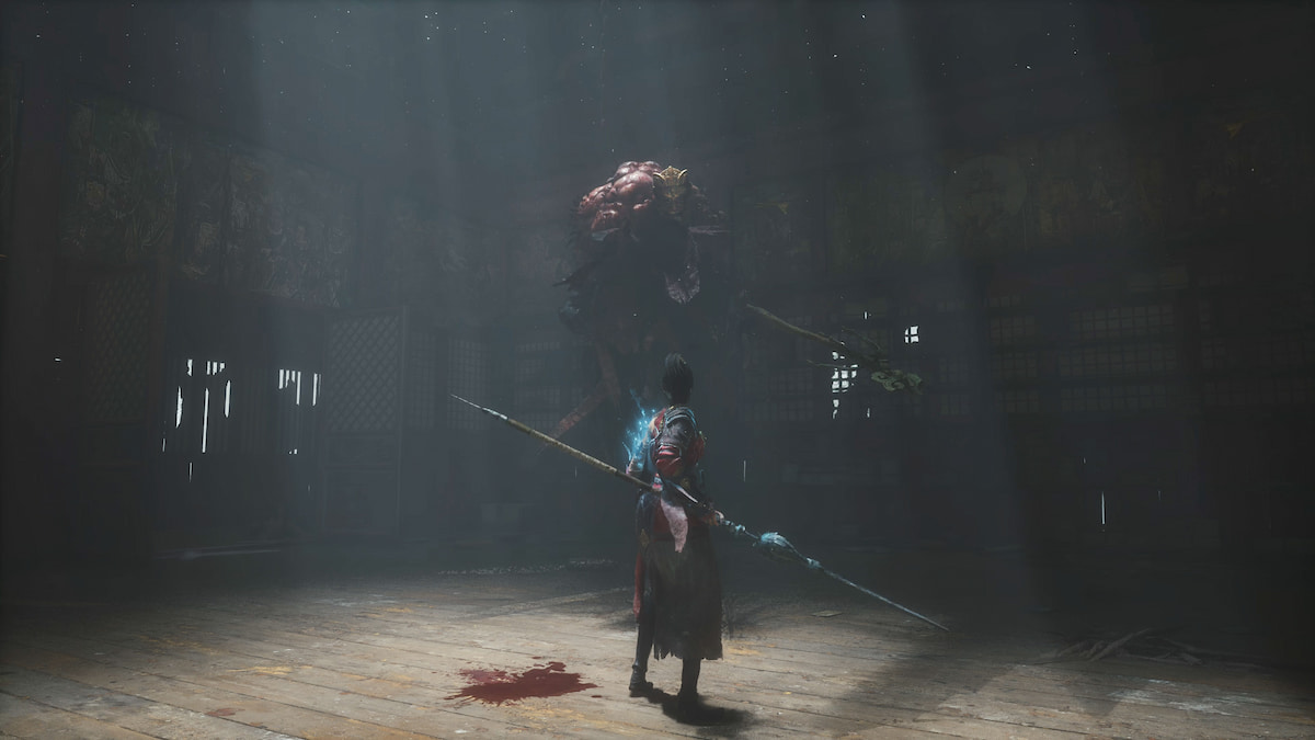 Wuchang facing a monster emerging from the dark.