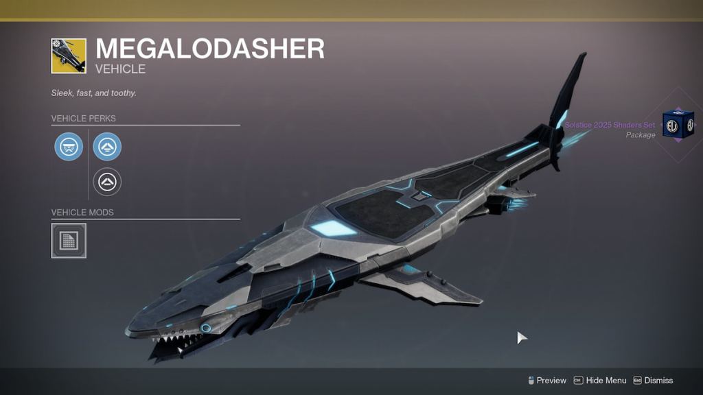 Destiny 2 Megalodasher vehicle