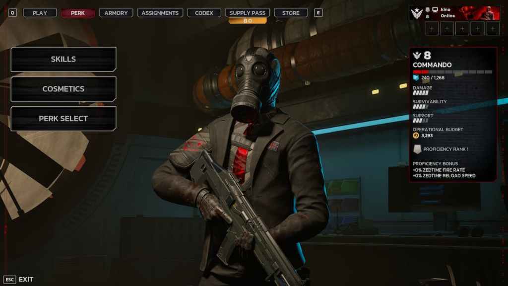 A masked man in a suit with a gun in Killing Floor 3. 
