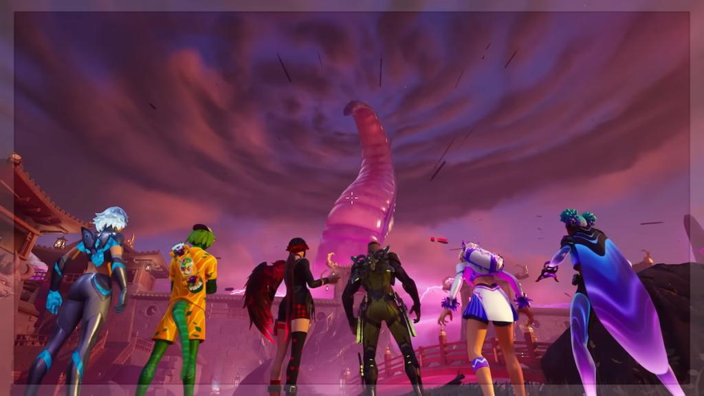 A group of heroes arriving to save the island in Fortnite
